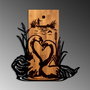 Wallity Swan Lake Escultura de Pared en Nogal y Negro